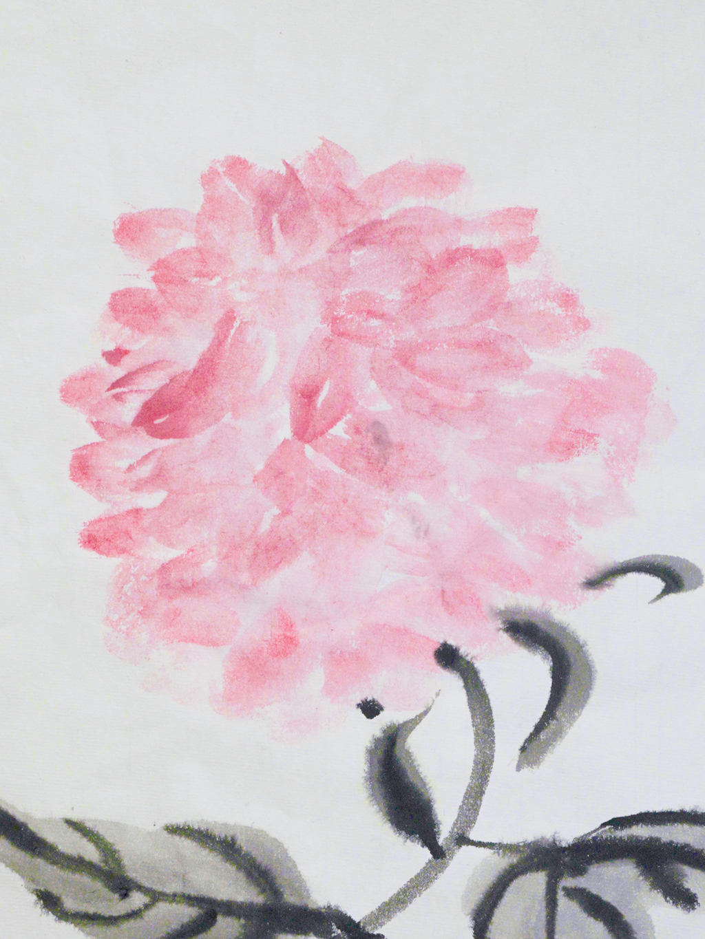 臨摹-清影 Subtle Peony（After Huang Binhong）