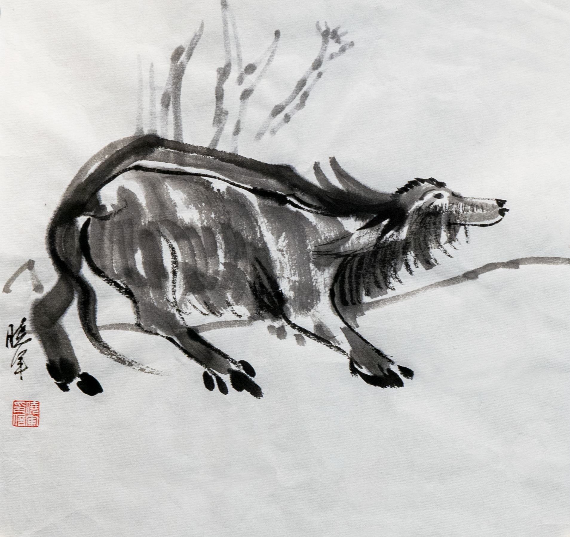 Ink Wash Water Buffalo